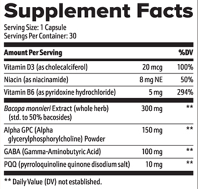 Neuro-Thrive Ingredientd